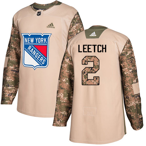 Adidas Rangers #2 Brian Leetch Camo Authentic Veterans Day Stitched NHL Jersey